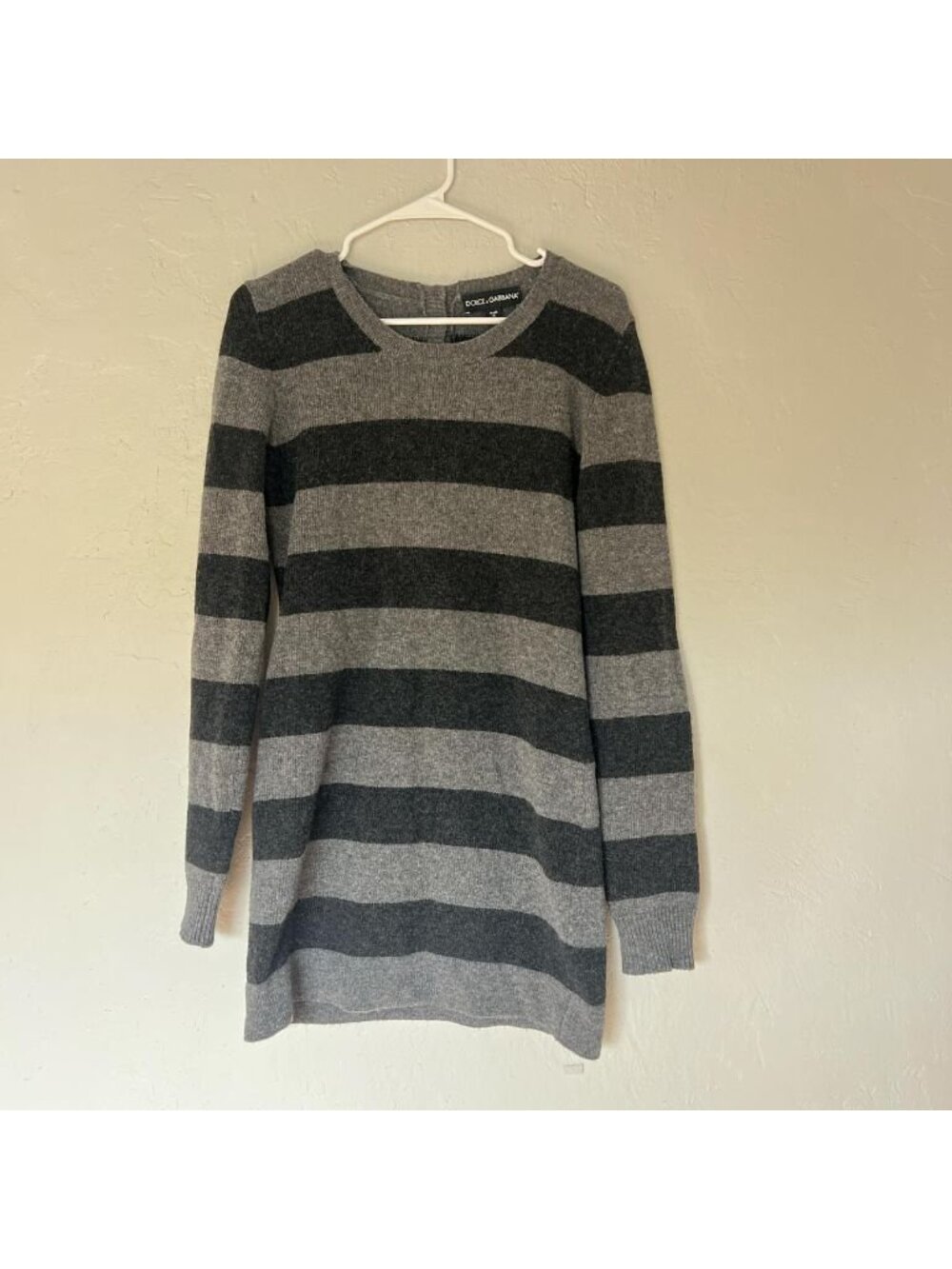 Dolce & Gabbana Women's 100% wool Grey striped Dress